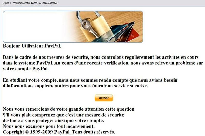 Phishing paypal