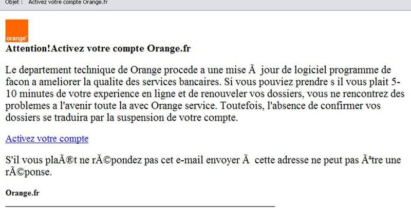 Phishing orange